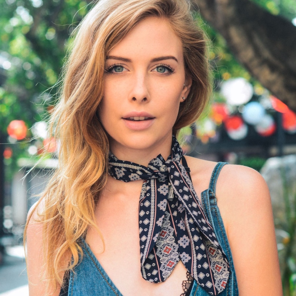 LAST ONE!!!Navy Neck Scarf /Hair Scarf/ Belt Scarf